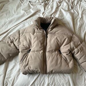 Tan puffer jacket